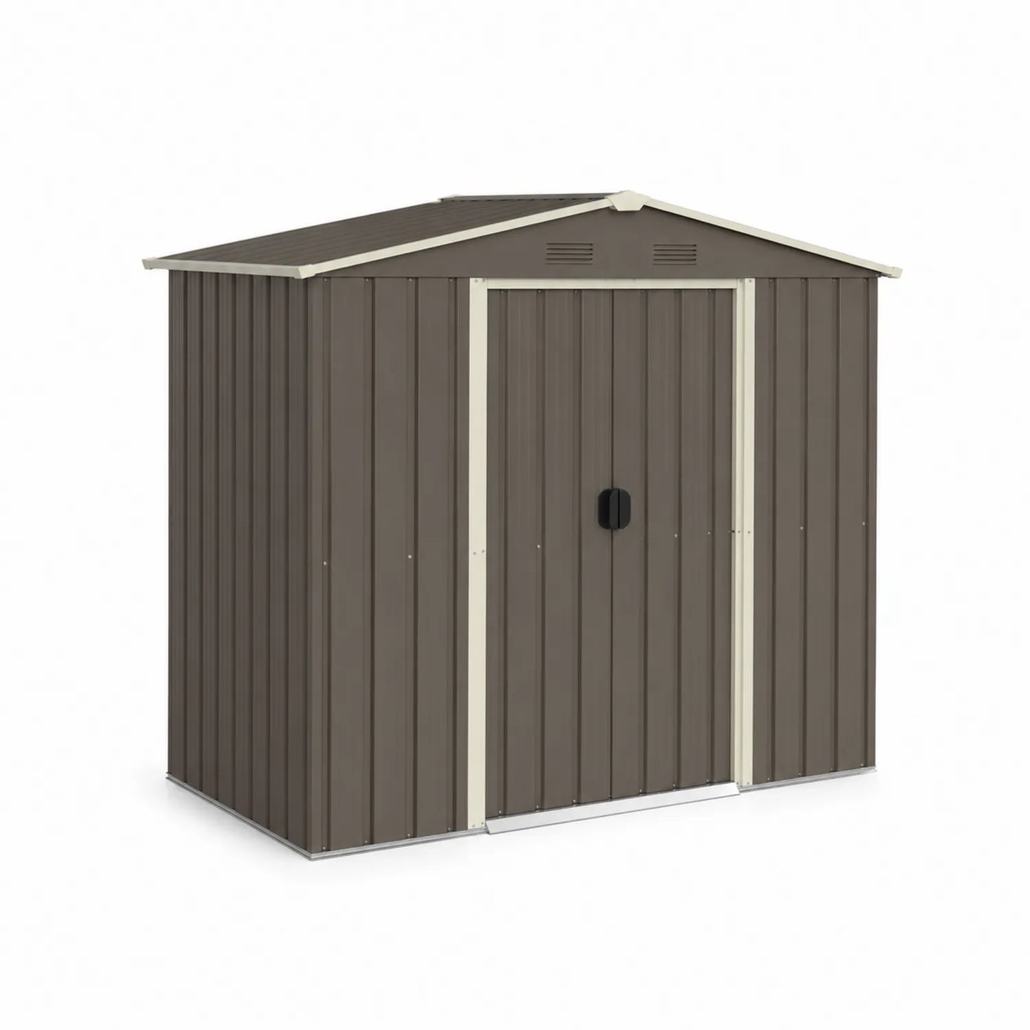 Metall Gartenhaus 213x127x185 cm Braun