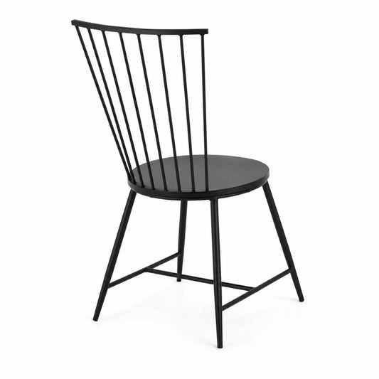 Metallstuhl Schwarz Rund