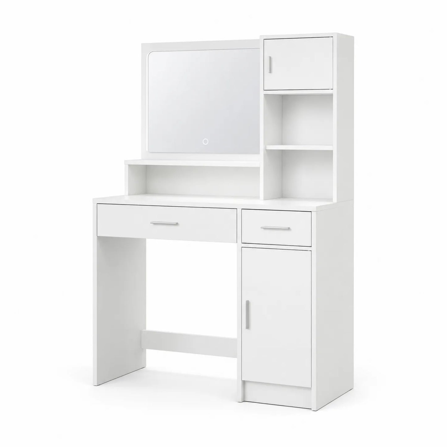 Schminktisch mit Spiegel Weiß MDF